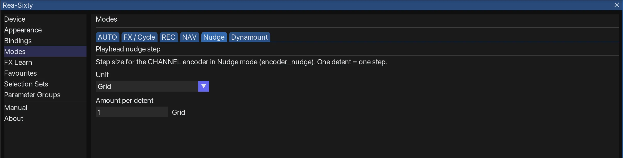 Modes → Nudge